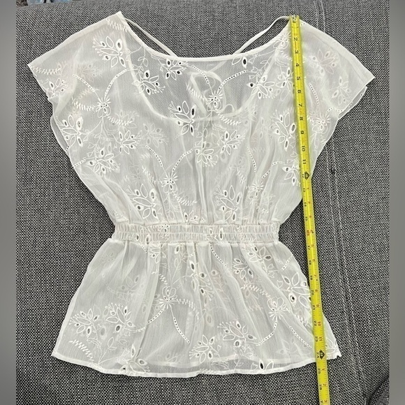 Express Women’s Cinched Waist Eyelet Top (XS) - Picture 12 of 13